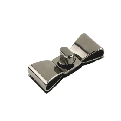 Eco-friendly Materials Handbag Metal Clasp Turn Locks Bag Buckle Turn Lock Alloy Bow Bag Lock