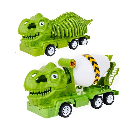 Changxi Trade Promotion DIY Building Car Transport Toy Sets Plastic Dinosaur Truck Construction Vehicle Toys for Boys Stem