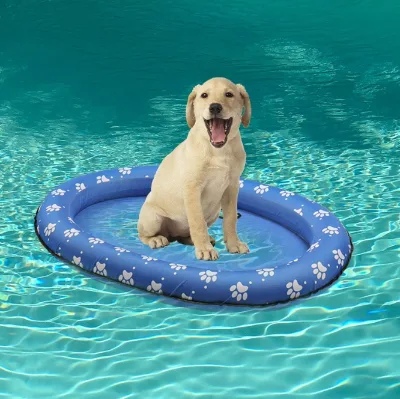 Summer 90Cm Pet Swimming Cooling Mat Inflatable Dog Float Raft Water Bed
