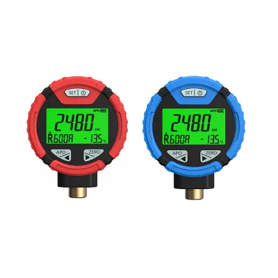High-Precision Digital Manifold Gauge 88 Refrigerants Aluminum Steel Construction OEM Customizable for Industrial HVAC/R