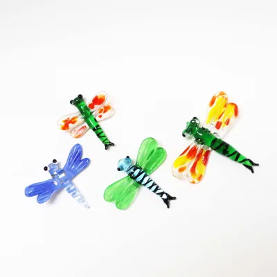 Dragonfly Custom Glass Animal Figurine for Home Party Decoration and Toy Collection