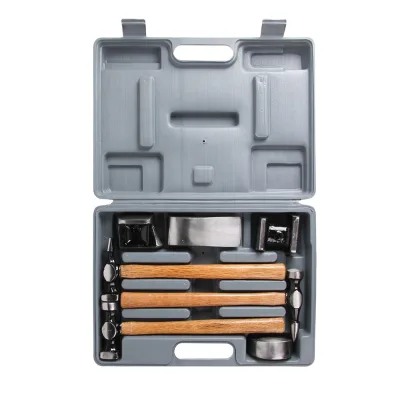 7-Piece Autobody CAR Repair Tool Set with Wooden Handle for Vehicle Maintenance