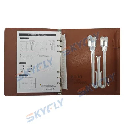 Power Bank Wired Charge Business Notebook Wireless Charging Notebook Diary for Gift
