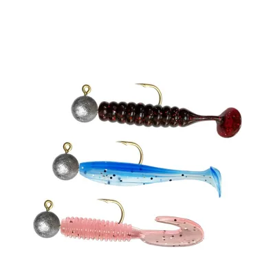 5g-35g Weedless Lead Head Jig Hooks, Reinforced Golden Hook for Soft Lure Bass Fishing, 50pcs Bulk Pack