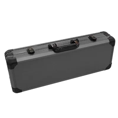 YH High Quality 500pcs Poker Chips Box Thicken Black Aluminum Case With Foam Padding
