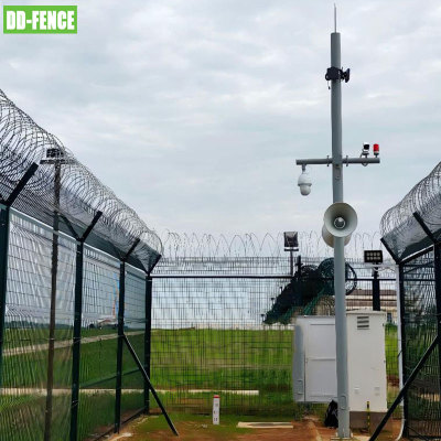 Security Solution with Alarm System Perimeter Protection Access Control Metal Fence and a One-Stop Management System