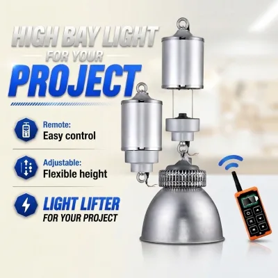 Auto Warehouse for Lighting Lifter Switch Control Grow Light Lifters Easy Replace High Bay Light