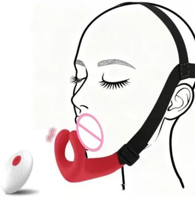 New Arrival 10 Modes Rechargeable SM Bondage Sex Toy Adult Vibrating Mouth Gag Vibrator