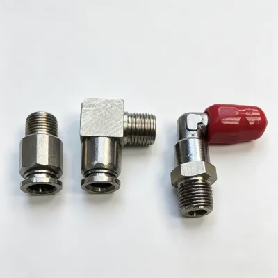 Stainless Steel Air Push-In Fitting & Release Ball Valve for City Bus, Heavy Truck & Trailer Air Suspension