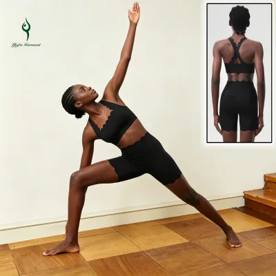 #new Arrival Small Wave Yoga Sets Women's Plus Size Quick-drying Running Sports Fitness Clothes 2 Piece Set Womengym Sets