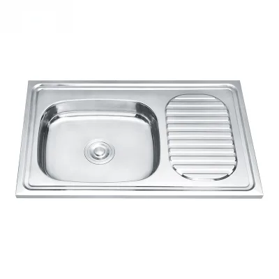 Cross-border export 201 stainless steel sink, single tank with plate, African 8050 dishwashing basin, large, durable