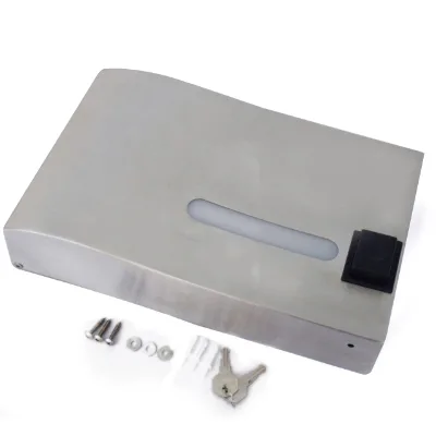 Hardware Appliance 1200ml Satin Stainless Steel Manual Mouthwash Dispenser With 1oz Cup