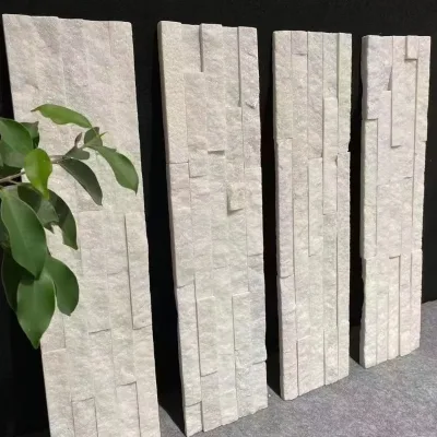 Exterior White Natural Slate Wall Cladding 10-12mm Thick Water Resistant