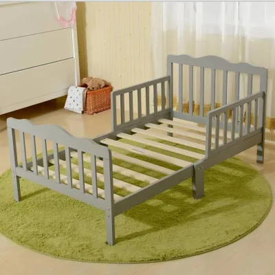 Modern European Style New Zealand Pine Wood Multi-Function Baby & Toddler Bed JPMA/CPSC Certified Bedroom Use 2-Year Warranty