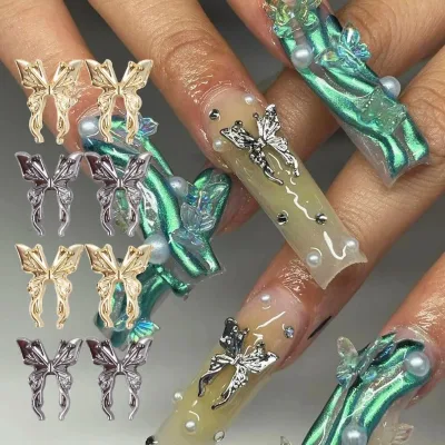 Crystal butterfly Alloy Rhinestones Nails Accessoires Decoration Nail Charms in Bulk Supplies Tools