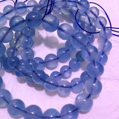 Crystal Stone Beaded Bracelets Crystal Gem Bracelet Natural Aquamarine Bracelets