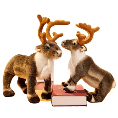 Factory Custom Wholesale Cute Soft Christmas Deer Stuffed Plush Toys Good Quality Cotton & Cloth for Gift Decoration