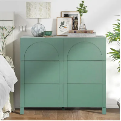 6 Drawer Dresser, Wood Chest Drawers with Storage for Closet, Bedroom, Living Room and Hallway, Drawers Dresser Bedside Nightstand