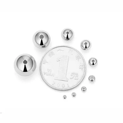 High Quality 1.5 Micron Pure Silver Plated Beads for Customize Permanent Jewelry Making 3mm to 6mm Through Hole