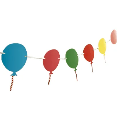 Paper Colored Flag Wholesale Balloon Flag Balloon Flower Birthday Party Wedding Venue Layout Decorative Paper Banner