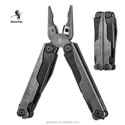 Outdoor Stainless Steel Stone Washing CNC K40 Tungsten Alloy Cutter 20-in-1 Multitool Pliers Pocket-Sized Camping Hiking Gear