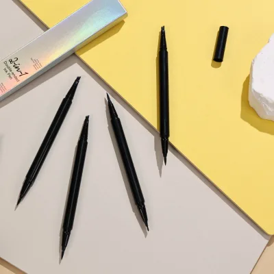 High Quality Organic 2-in-1 Dual Brow Tint Liquid Waterproof Long-lasting Eyeliner with Double Gel Head Vegan Custom
