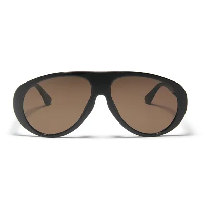 Oversized Oval Pilot Acetate Sunglasses Fashion Brand Unique Black Hip Hop Shades Eyewear Luxury Custom logo Shades Eyewear