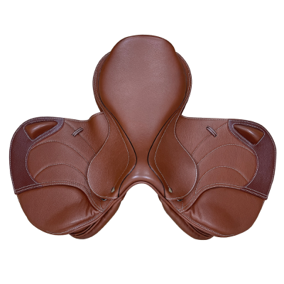 High Quality Cowhide Saddles Equestrian Equipment Leather Saddle for Horse Riding