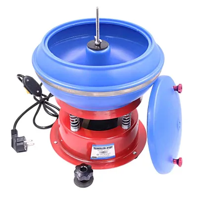 8-Inch Vibrating Polishing Machine for Jewelry Workpiece Waxing Efficient Vibrating Bucket Professional Jewelry Tools Equipment