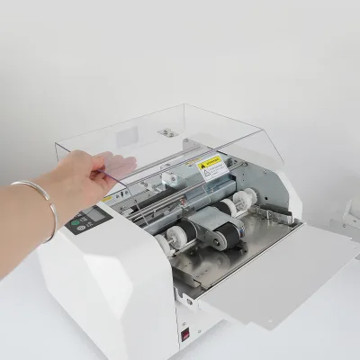 QK-A4-F Automatic Card Cutter - Dual-Blade Precision for Business Cards & ID Badges
