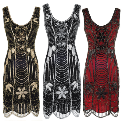 1920s 20s Party Dress Flapper Costume Charleston Gatsby Party Outfit Fancy Dress Halloween Costume Dress