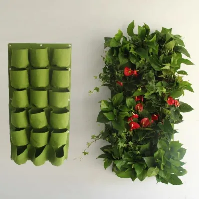 Custom Thickened Felt Non-Woven Planting Bag for Gardening Wall-Mounted Seedling Container for Balcony Grow Bags