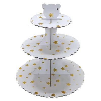 Cheap Multilevel Cake Stand 3 Tier Paper Cake Holder Stand