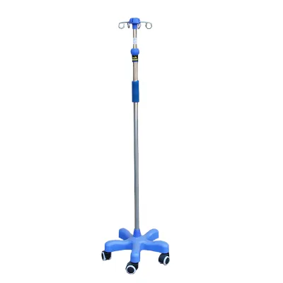 Hospital IV Celling Stand Portable Height Adjustment Medical Use Mobile Infusion Stand With Wheels
