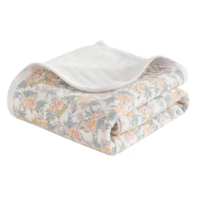 Customized Design Cozy Nursery Blankets Breathable Baby Blanket Cotton Quilted Toddler Blanket