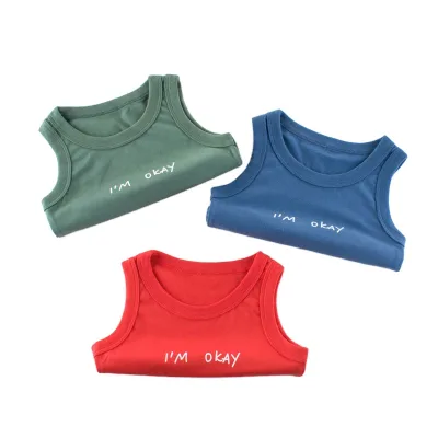 Custom Daily Wear Summer Fashion Baby Boys Kid Soft and Comfortable Sports Cotton Vest