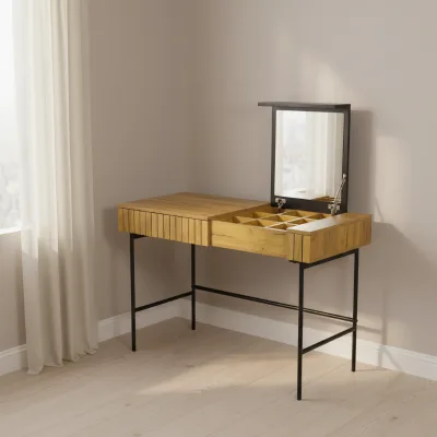 Girls Modern Dressing Table with Mirror Corner Dressing Tables with Mirror