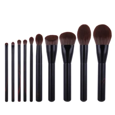 10 Pieces High Quality Black Makeup Brush Set for Blusher Dense Make up Brush Professional High Quality