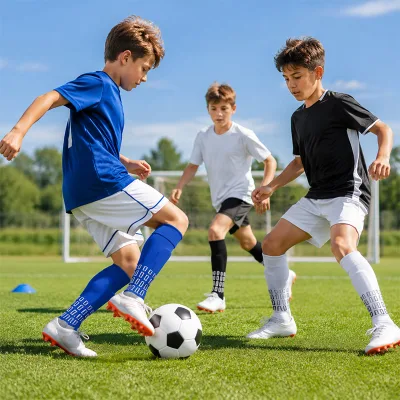OEM Custom Breathable Long Football Grip Socks Manufacturer with Private Label