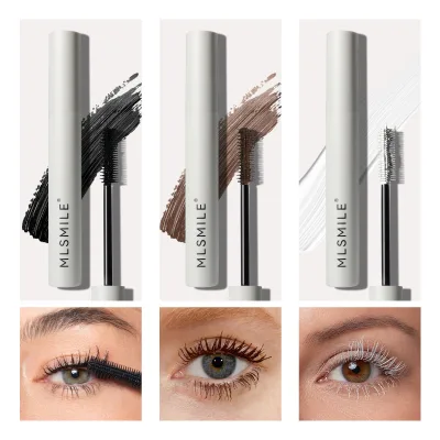 Wholesale 3-color Long-lasting Waterproof Non-blooming Colorful Mascara Lash Lengthening Clean Eye Makeup White Mascara