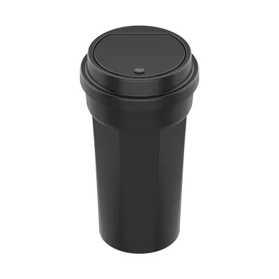 Multi-Function Car Trash Can - ABS Waterproof Storage Bin with Ashtray & Dividers Car Trash Bin
