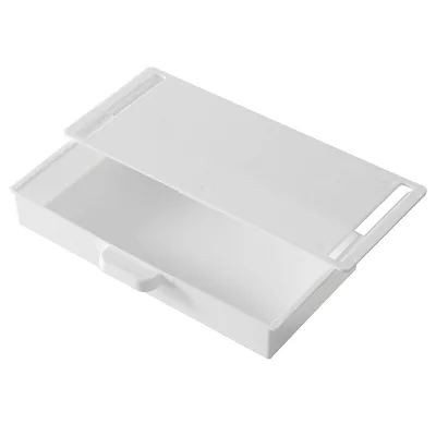 GREENSIDE Plastic Modern Minimalist Hidden Drawer Storage Box Lid Living Room Drill-free Under-desk Stationery Organizer Desk