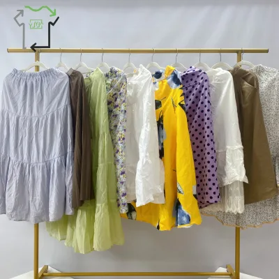 High Quality Soft Summer Skirts for Women Wholesale Thrift Second Hand Spot Supply for Used Clothes Dress in Bales