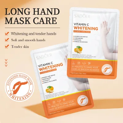 SADOER Hand Skin Nourish and Repair Roughness Moisturizer Vitamin C Whitening Long Hand Sheet Mask for Dry Hands