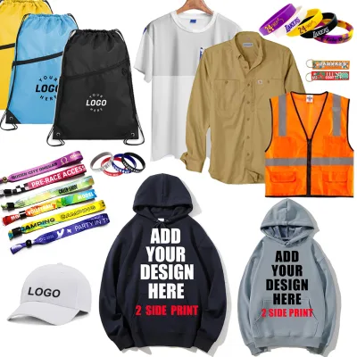 Custom Logo Merchandising Corporate Products Promotional Company T-shirt Baseball Cap Gift Set Business Gift Item
