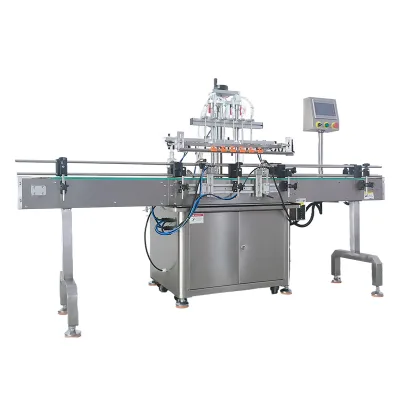 Fully Automatic High Productivity Desktop Magnetic Pump Filling Machine PLC Control for Beverage Food Packaging