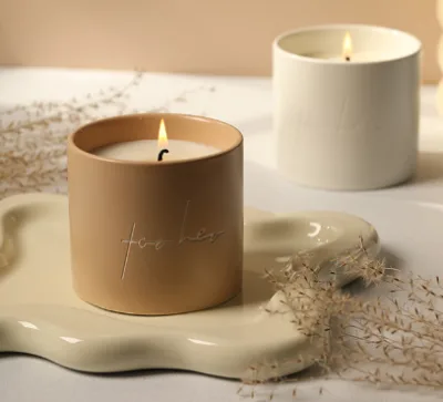 LANJO Wholesale Handmade Custom Scented Soy Wax Art Candle-Elegant Home Aroma Decoration for Holidays