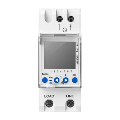 Manhua MT830L Battery Powered 2-Channel LCD Display Timer Switch AC85-240V 50/60Hz 30A(15)A 250VAC