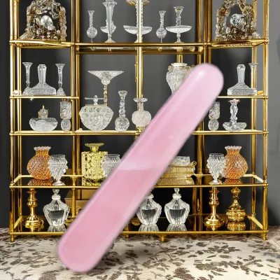 HY Wholesale Natural Crystal Stone Rose Quartz Crystal Massager Crystal Massage Wand