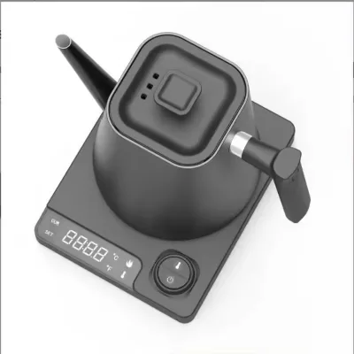 Modern Design Home Use Black Electric Kettle Stainless Steel Gooseneck Auto Shut-Off Temperature Control 24H Keep Warm Feature